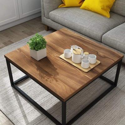 🪑 Side Table – Black × Wood Color