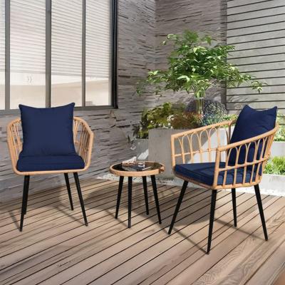 Rattan Outdoor Chair Set –3pcs