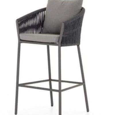 🪑 Bar Chair – Rope × Grey