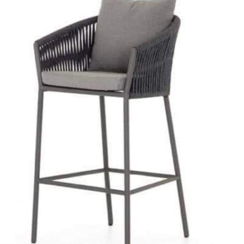 🪑 Bar Chair – Rope × Grey
