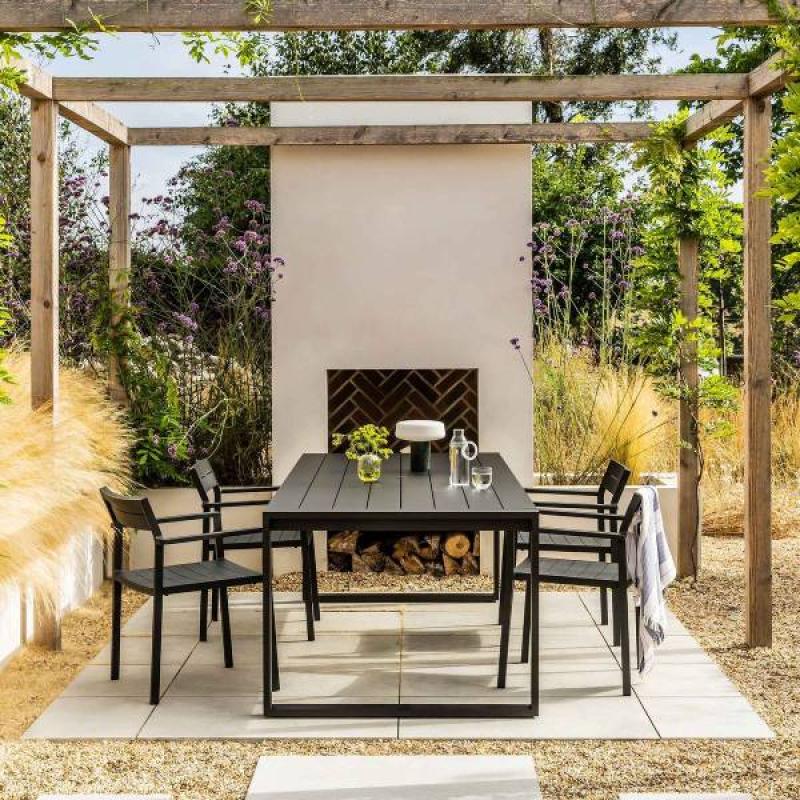🍽️ Dining Set – Black × Black (5 Pieces)