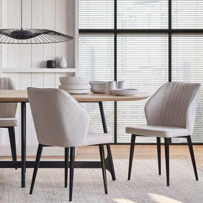 🪑 Upholstered Chair – Off White × Matte Black