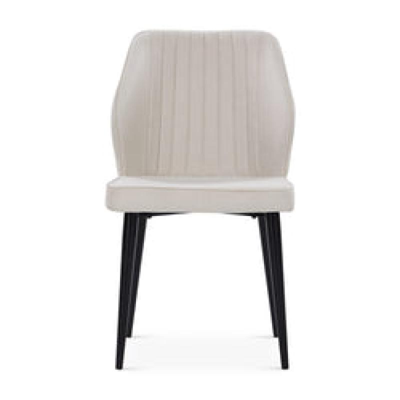 🪑 Upholstered Chair – Off White × Matte Black