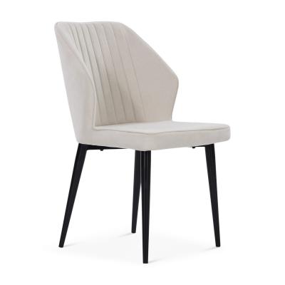 🪑 Upholstered Chair – Off White × Matte Black