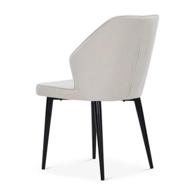 🪑 Upholstered Chair – Off White × Matte Black