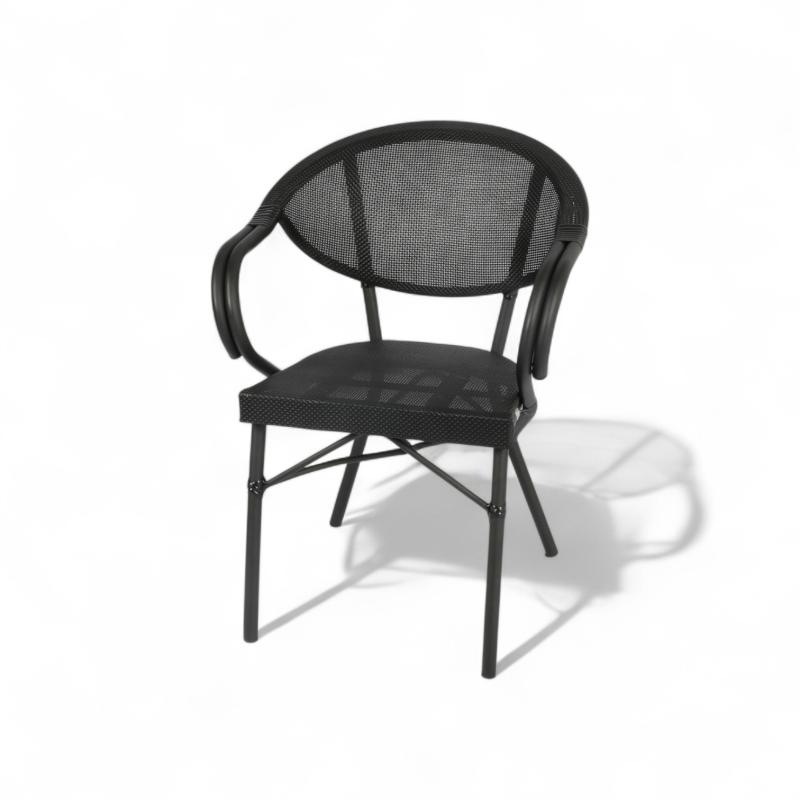 🪑 Outdoor Chair – Black Mesh