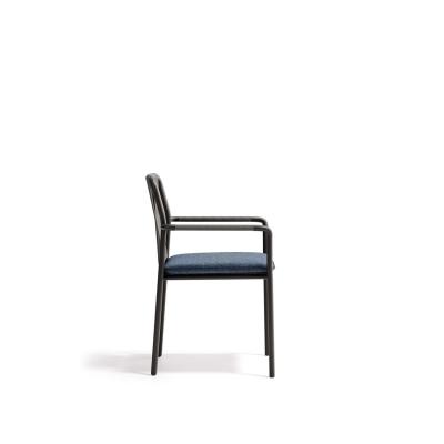 🪑 Outdoor Chair – Black Frame × Grey Rope × Grey Cushion