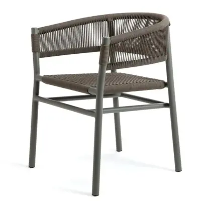 🪑 Outdoor Chair – Rope × Grey