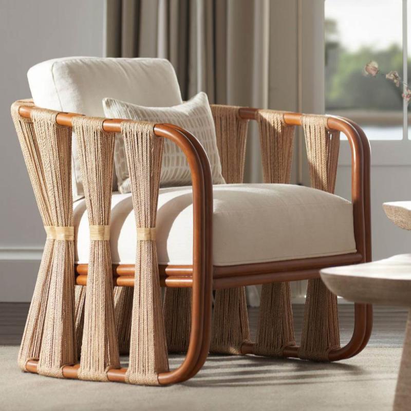 🪑 Wooden Chair – Off White Upholstery