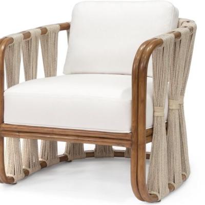 🪑 Wooden Chair – Off White Upholstery
