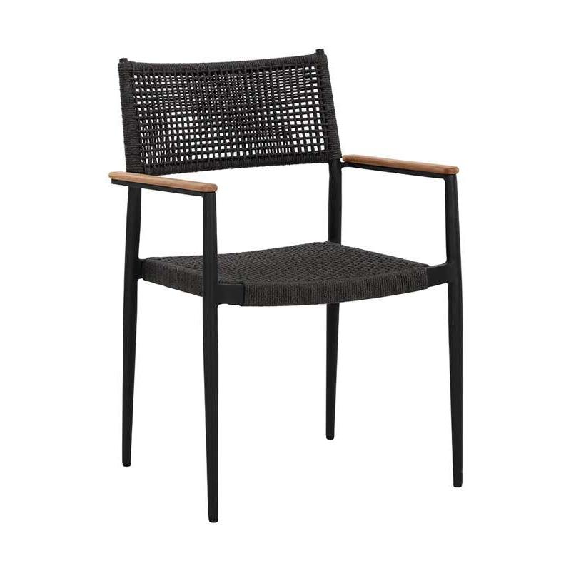 🪑 Outdoor Chair – Black Rope × Black Frame